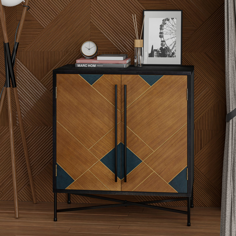 Armoire de rangement moderne avec motif géométrique