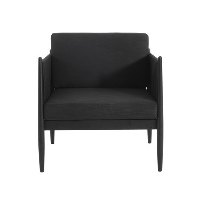 Outdoor Club Chair Of Innovative Design, Aluminum Frame, Water - Cushions, 28.54 In Wide, 28.48 Deep, Dark Grey For Amusement, 26.61 Tall,