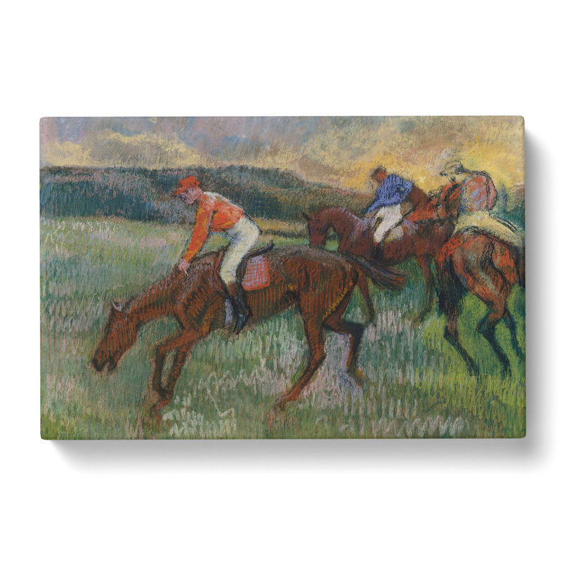 Three Jockeys by Edgar Degas - Wrapped Canvas, 40cm H x 60cm W x 3cm D