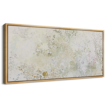 «Soft Pastel Impressionist Abstract Floral Field», impression sur toile encadrée