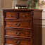 Armoire de rangement à 6 tiroirs en bois d'hévéa de style américain