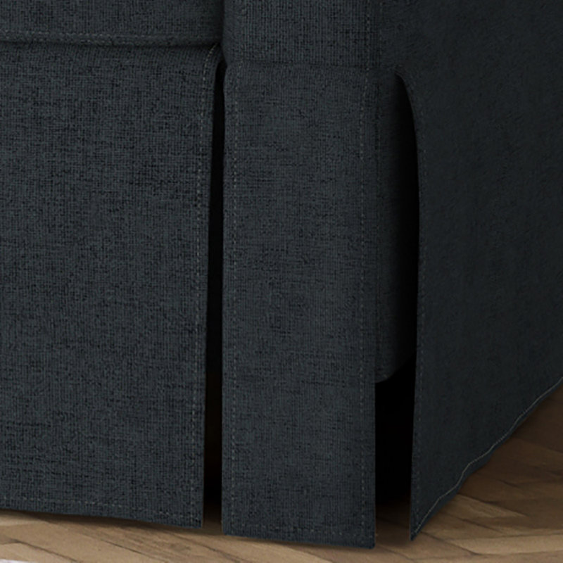 Besjana Upholstered 70'' Sofa, Dark Gray 100% Polyester, 33" x 70" x 32"