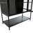 Tall Iron Display Cabinet with Glass Door and LED Lights Steel Curio Cabinet-822628424
