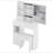 29.2" Small Space Left Drawer Desktop Vanity Table + Cushioned Stool, Extra Large Right Sliding Mirror, Multi Layer High Capacity Storage, Practical Fashionable Dresser, Suitable For Small Space-1025875410