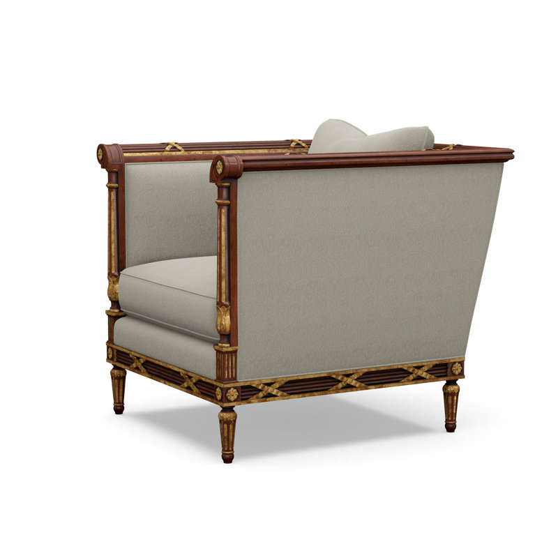 The Regent's Visit  Accent Chair, Blue Polyester Blend