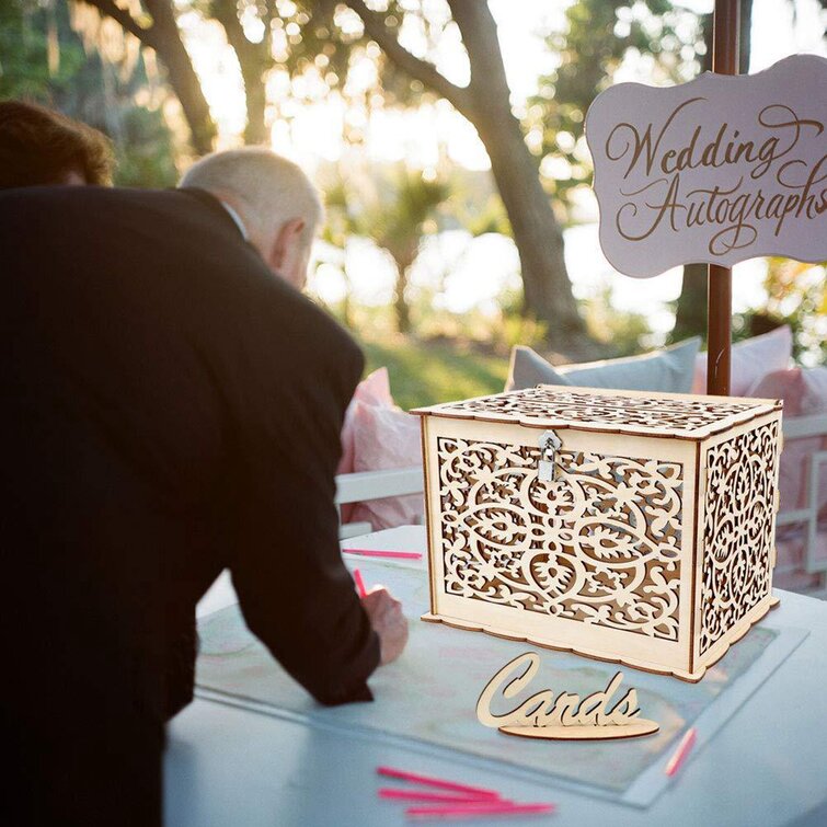 New DIY Rustic Wedding Card Box Wooden Wedding Card Boxes Money