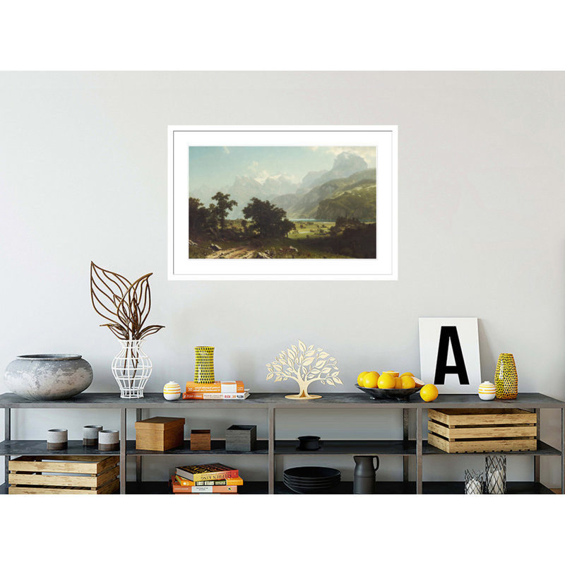 Le lac des Quatre-Cantons par Albert Bierstadt, impression giclée sur cadre, H 27,87 po x l 41,5 po
