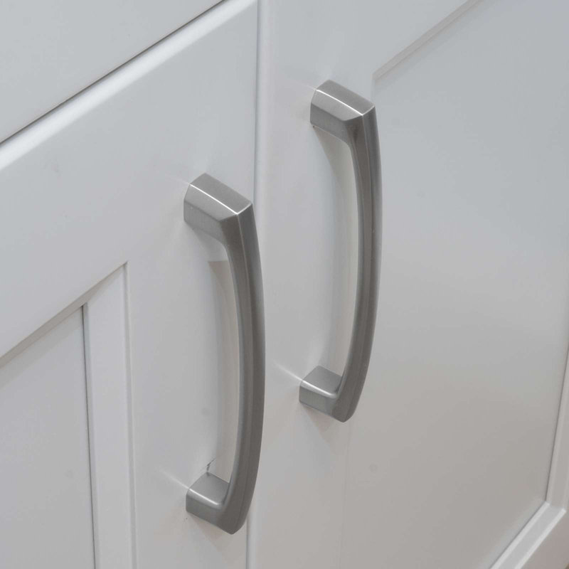 Poignées d'armoire de cuisine 5 po Modket, Nickel brossé