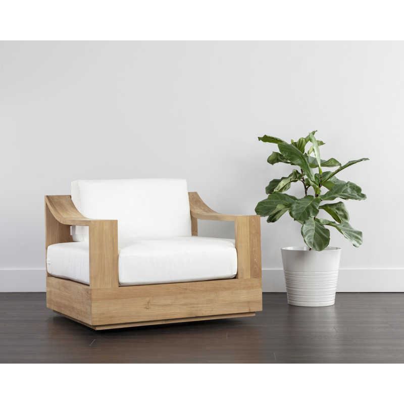 Tahiti Outdoor Teak Swivel Lounge Chair