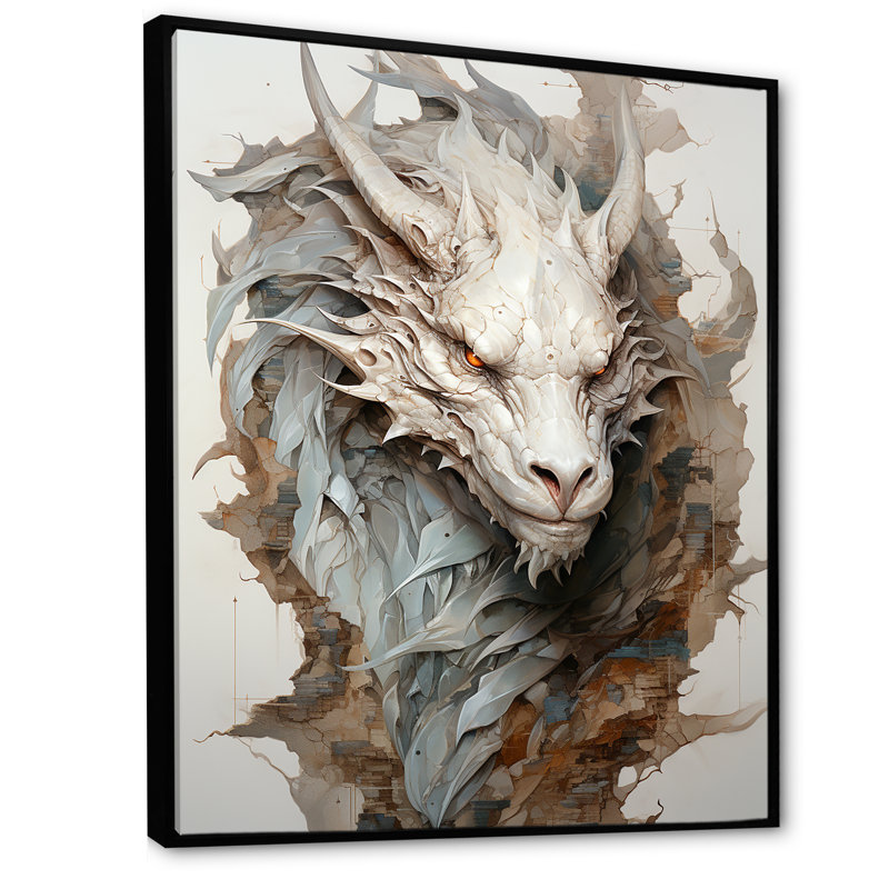 Dragon S Enchanted Realm sur impression sur toile, H 40 po x l 30 po x P 1,5 po, Cadre flottant noir