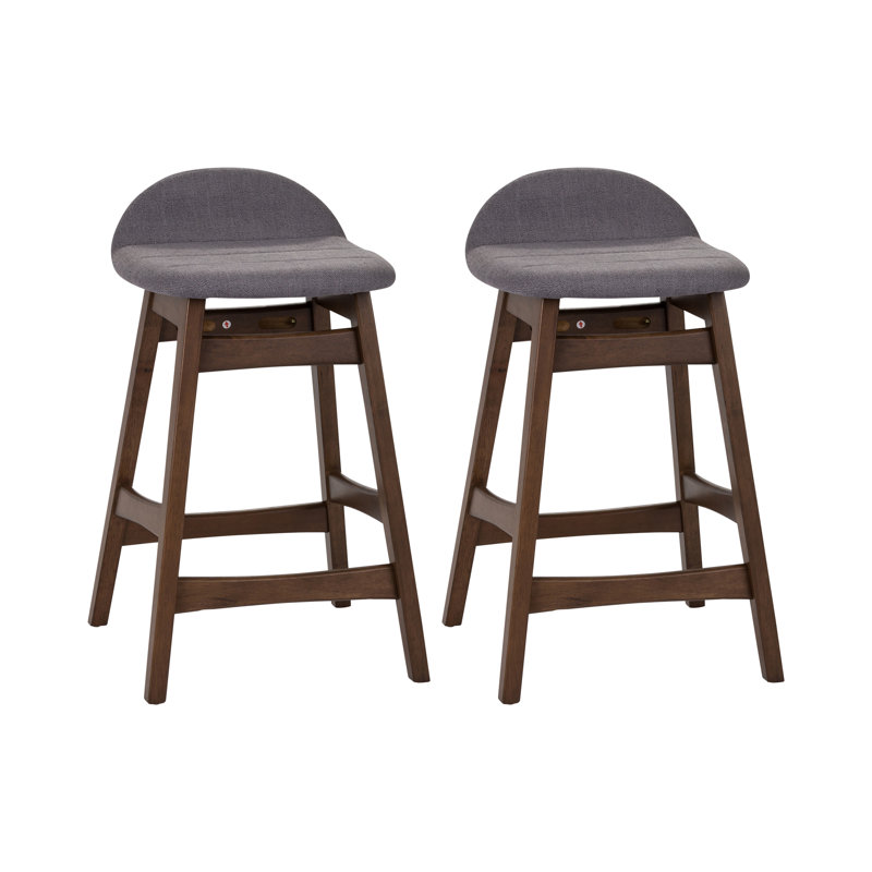Paulina Bar Stool, Gray, Counter Stool (24" Seat Height)