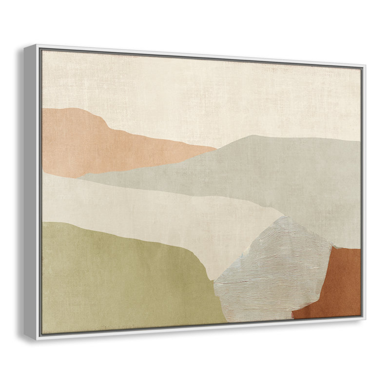 «Elspeth Pastel Views - Floater Frame», peinture sur toile, H 31,5 po x l 41,5 po, Blanc