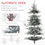 Arbre de Noël 9 pi avec neige floquée, support pliable, assemblage facile pour le bureau à domicile, assemblage rapide de style nordique, support en métal