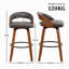 Swivel Upholstered Bar Stool-49946305-49946306