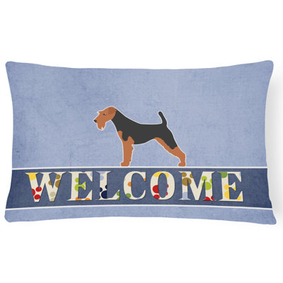 Coussin Welsh Terrier Welcome