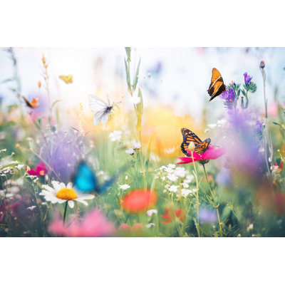 Meadow with Butterflies by Borchee