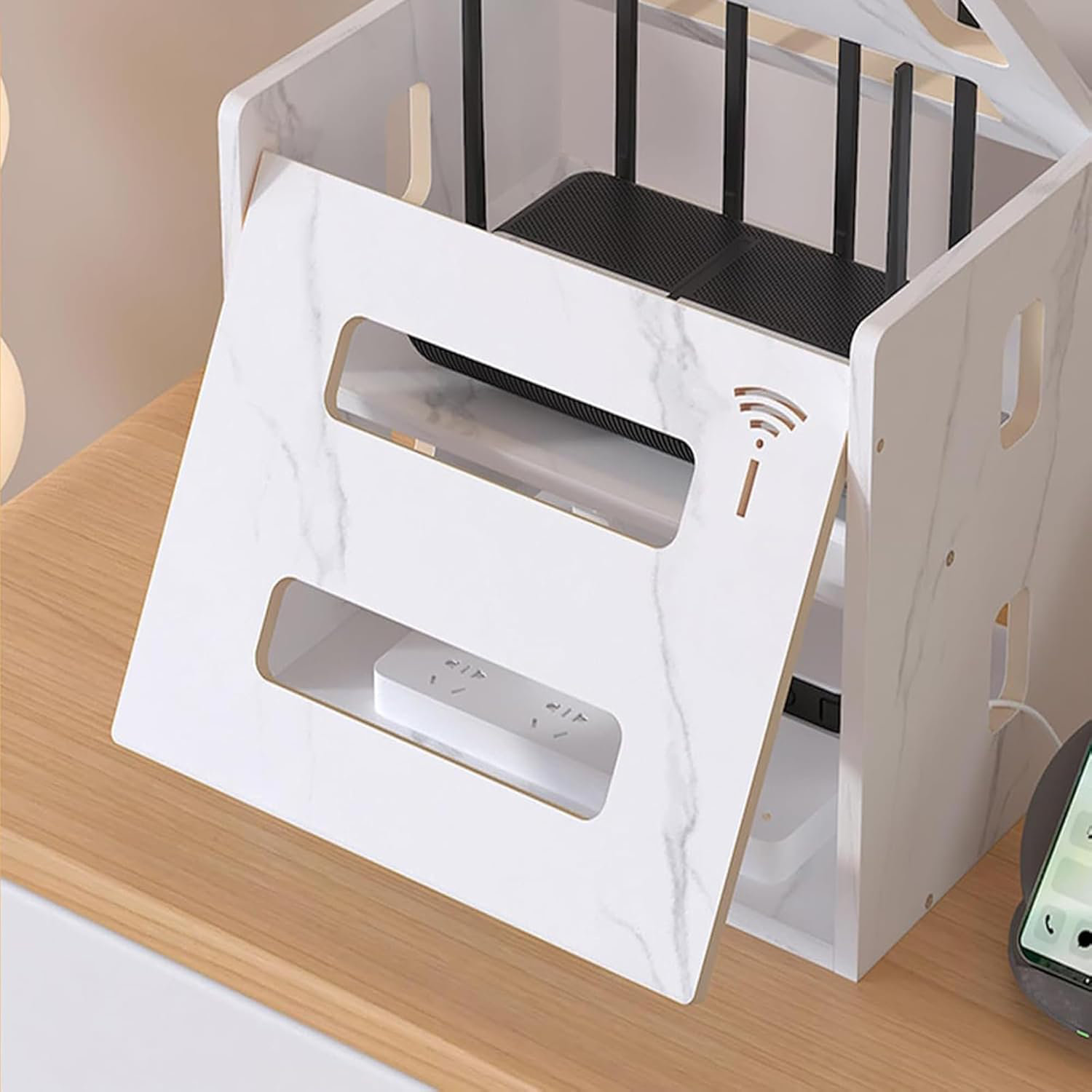 Elaine Mercure WIFI Router Storage Box, Wifi Cabinet To Hide Router And ...