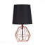 Lampe de table - finition cuivre 11,25 po, cadre en métal