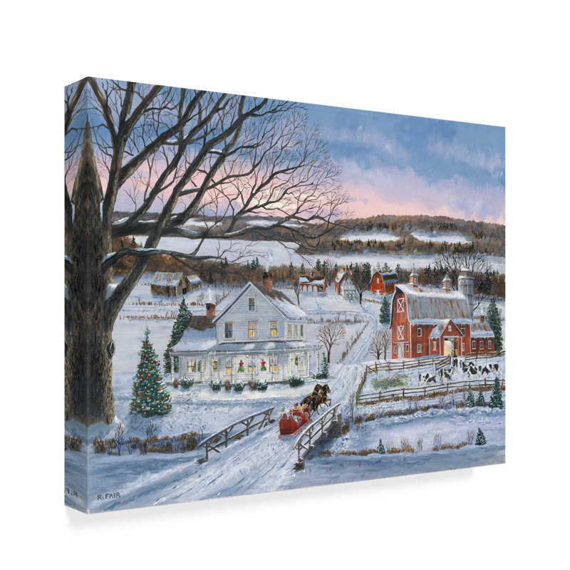 «Christmas Sleigh Ride», reproduction de photo sur toile tendue, H 24 po x l 32 po x P 2 po