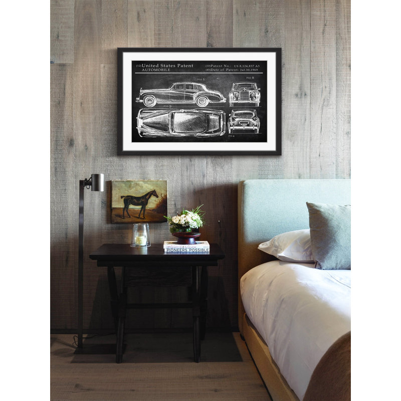 « roll royce phantom design », reproduction d’art encadrée, H 30 po x l 45 po x P 1,5 po