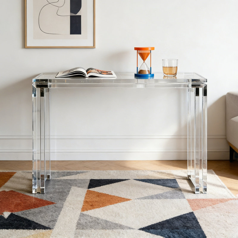 Console en verre transparent transparent et durable