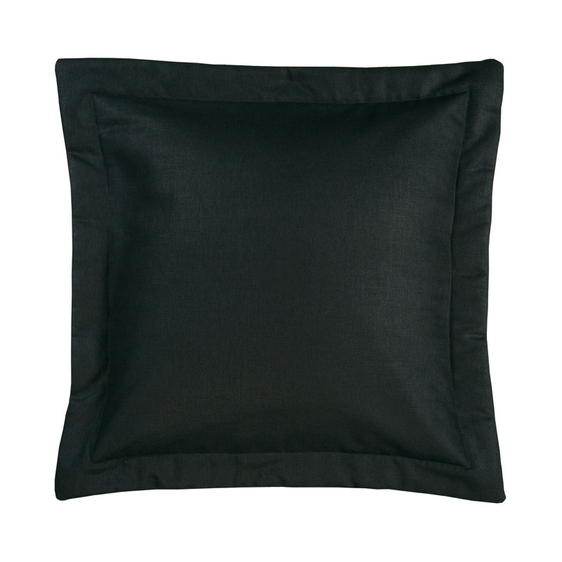 Safari Solid Black Euro Sham