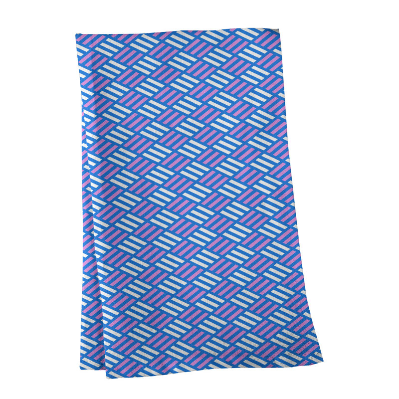 Mcguinness Tea Towel Kitchen Towel, Poly Twill, Purple/Blue