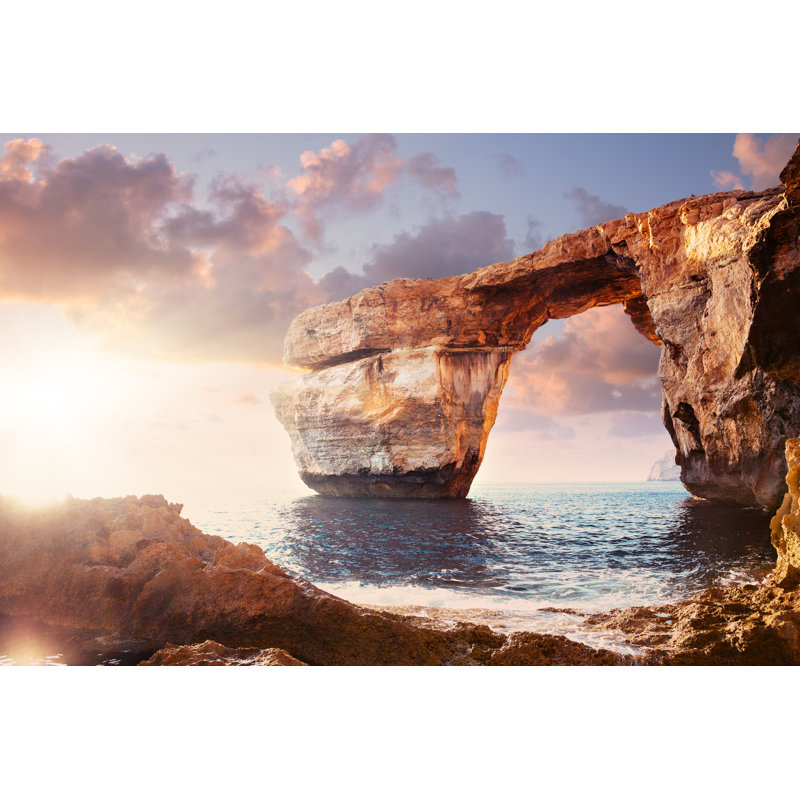 Azure Window In Sunset - Wrapped Canvas Print, 30cm H x 46cm W