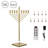 Chabad Style Gold Finish Hanukkah Menorah For Entryway, Living Room, Office, And Kitchen With Led Light Bulbs And Remote Control For Easy Daily Hanukkah Lighting Sequence-1389784315