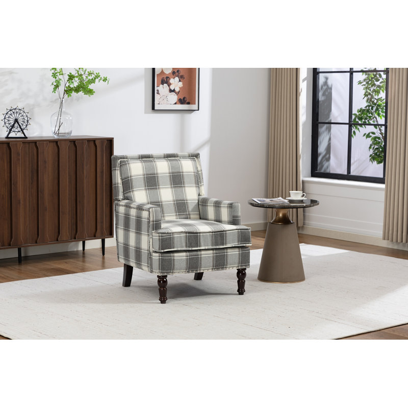 Chaise d'appoint rembourrée, Gris