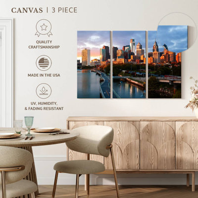 Philadelphia Boardwalk And Skyline