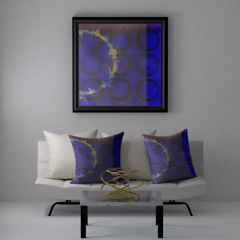 Abstract Reversible Throw Pillow, 20" H x 20" W