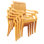 Masten Teak Solid Wood Outdoor Stacking Dining Armchair