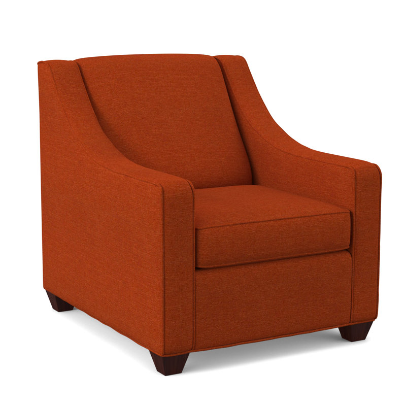 Phillips Upholstered Accent Chair, Empire Mahogany, Antic Cinder