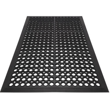 Non-Slip Rubber Mats with High Traction and Drainage Holes