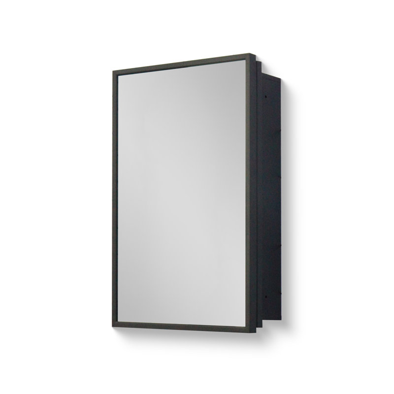 Armoire à pharmacie à fixation murale, H 24 po x l 16 po x P 4,9 po, Thermolaqué
