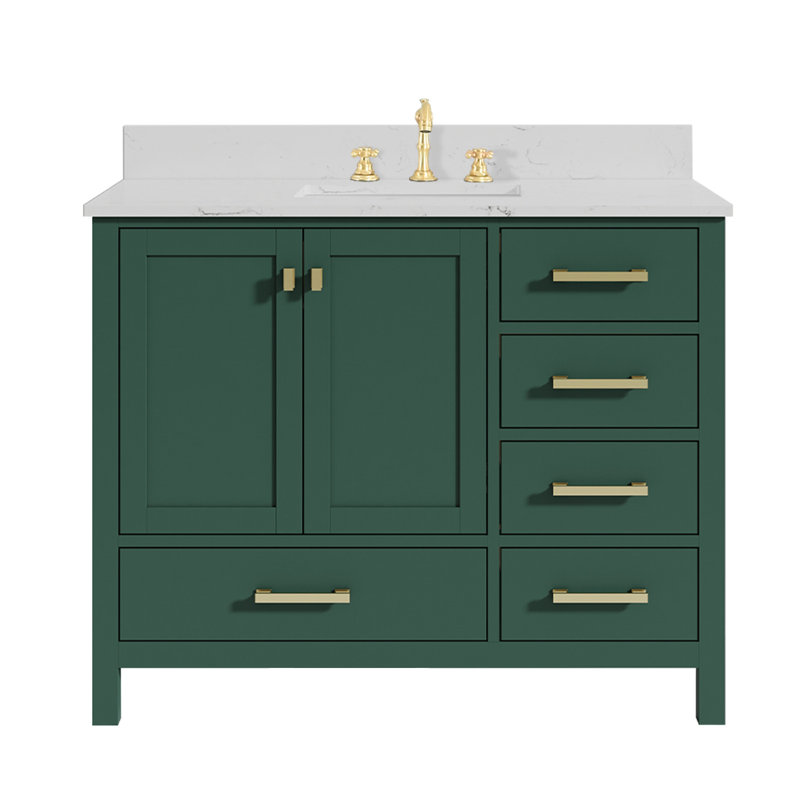 Meuble-lavabo simple 42 po Cholena, Vert