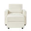 Chaise longue Classic Corduroy - Canapé modulaire beige avec accoudoirs larges