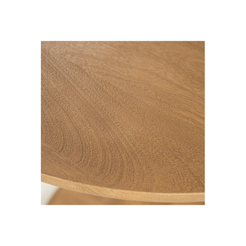Florent Round Solid Wood Dining Table, Natural