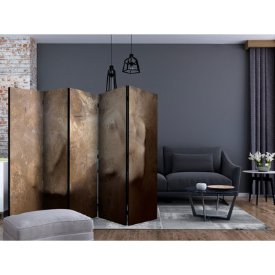 Broyles 225cm W x 172cm H 5 - Panel Solid Wood Folding Room Divider