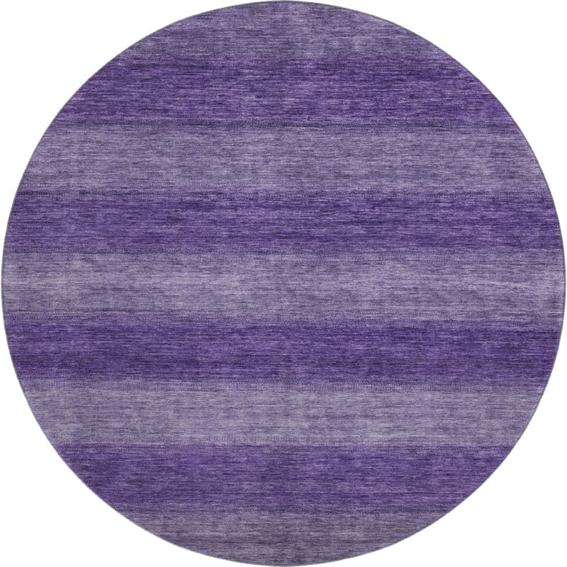 Tapis à rayures de qualité supérieure lavable à la machine AMF1733, Rond 8 pi