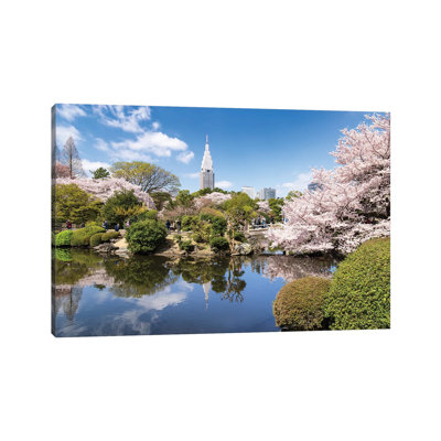 Shinjuku Gyoen In Spring, Tokyo, Japan by Jan Becke - Wrapped Canvas Print