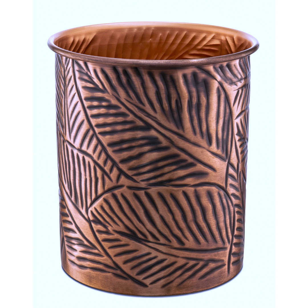 Handcrafted Floral Embossed Metal Kitchen Utensil Holder Monarch Abode 