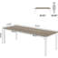 Bureau d'ordinateur extra long 78,7 po pour 2 personnes, double poste de travail pour le bureau à domicile, bureau collaboratif moderne avec pieds en acier robustes