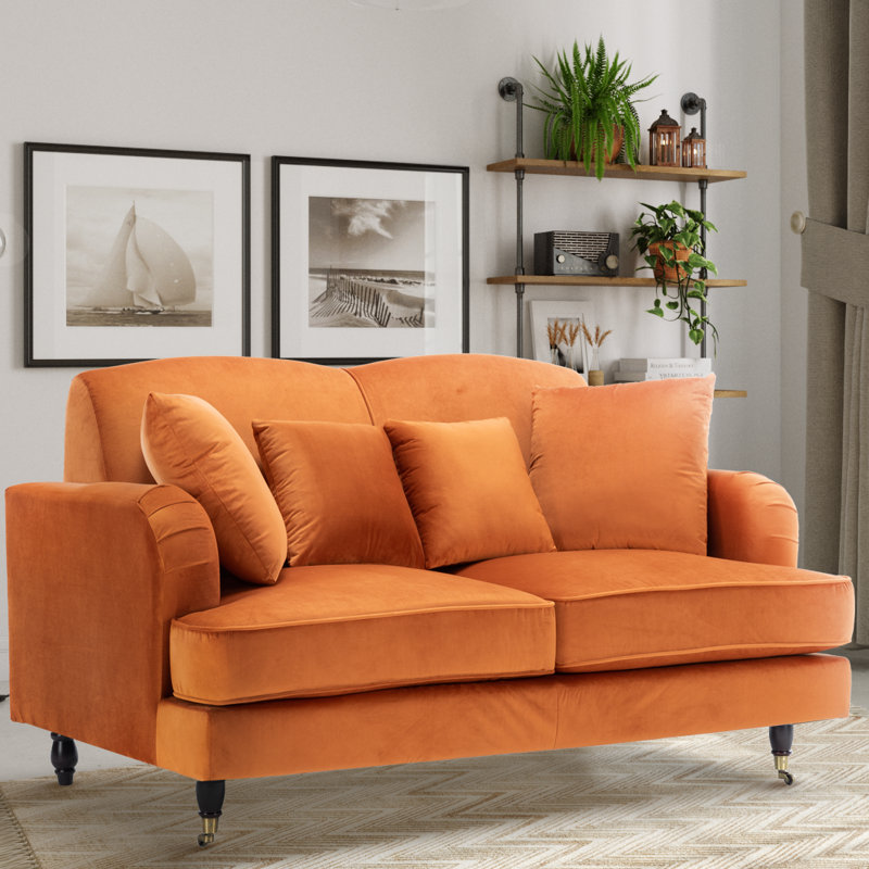 Penermon Roll Arms Sofa, Orange, 2