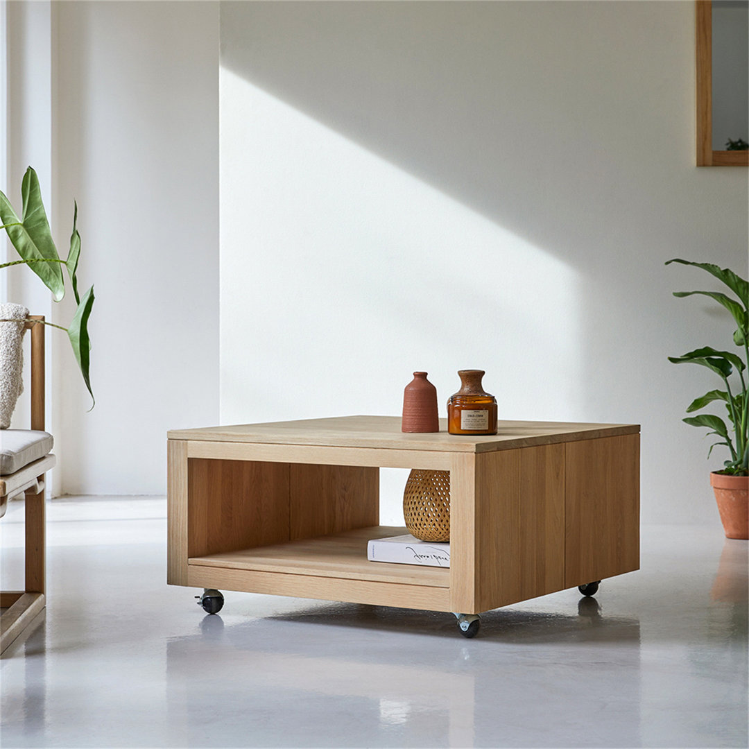 Solid Oak Square Coffee Table