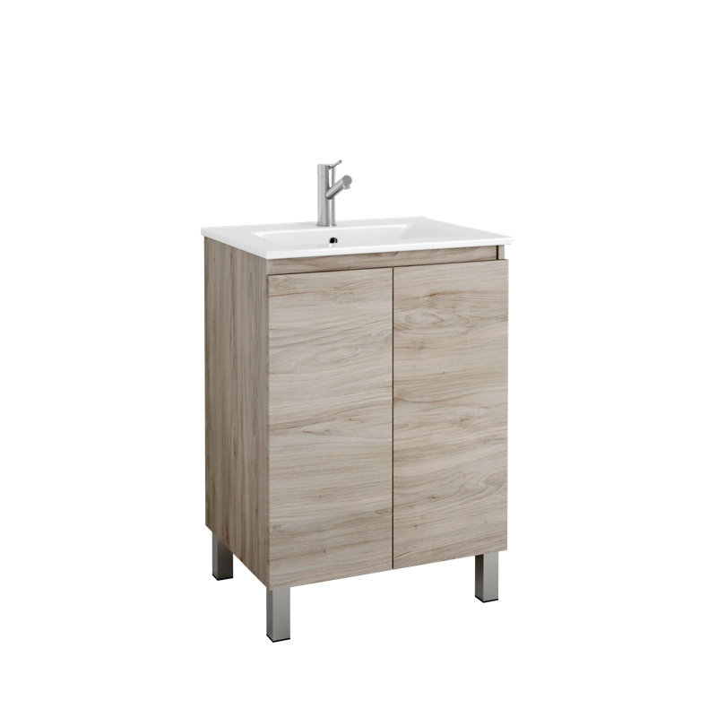 Base de meuble-lavabo simple 24 po Sunset, Pin
