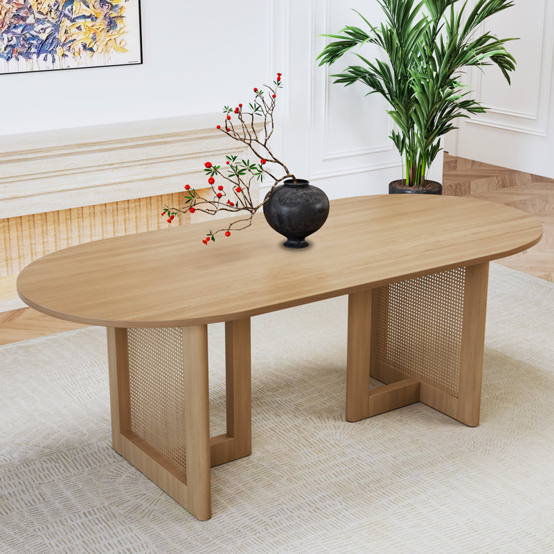 Clee 67" Oval Dining Table, Oak