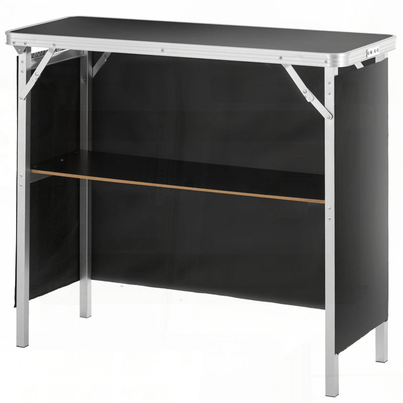 Table de bar pliante portable avec étui de transport - 38,39 po x 15,16 po x 34,25 po