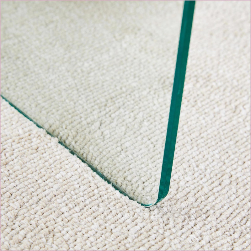 Table de chevet moderne à deux tiroirs - Panneau de fibres à densité moyenne et amp; Meubles de rangement en verre trempé